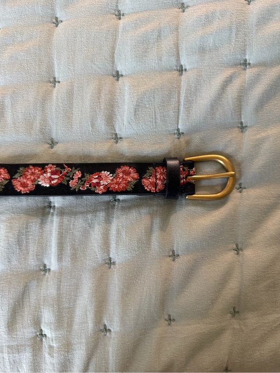 Lucky Brand Floral Embroidered Leather Belt main image 4